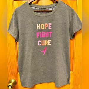 Women’s “Benefitting Susan G. Komen” Gray “Hope, Fight, Cure” Tee Shirt